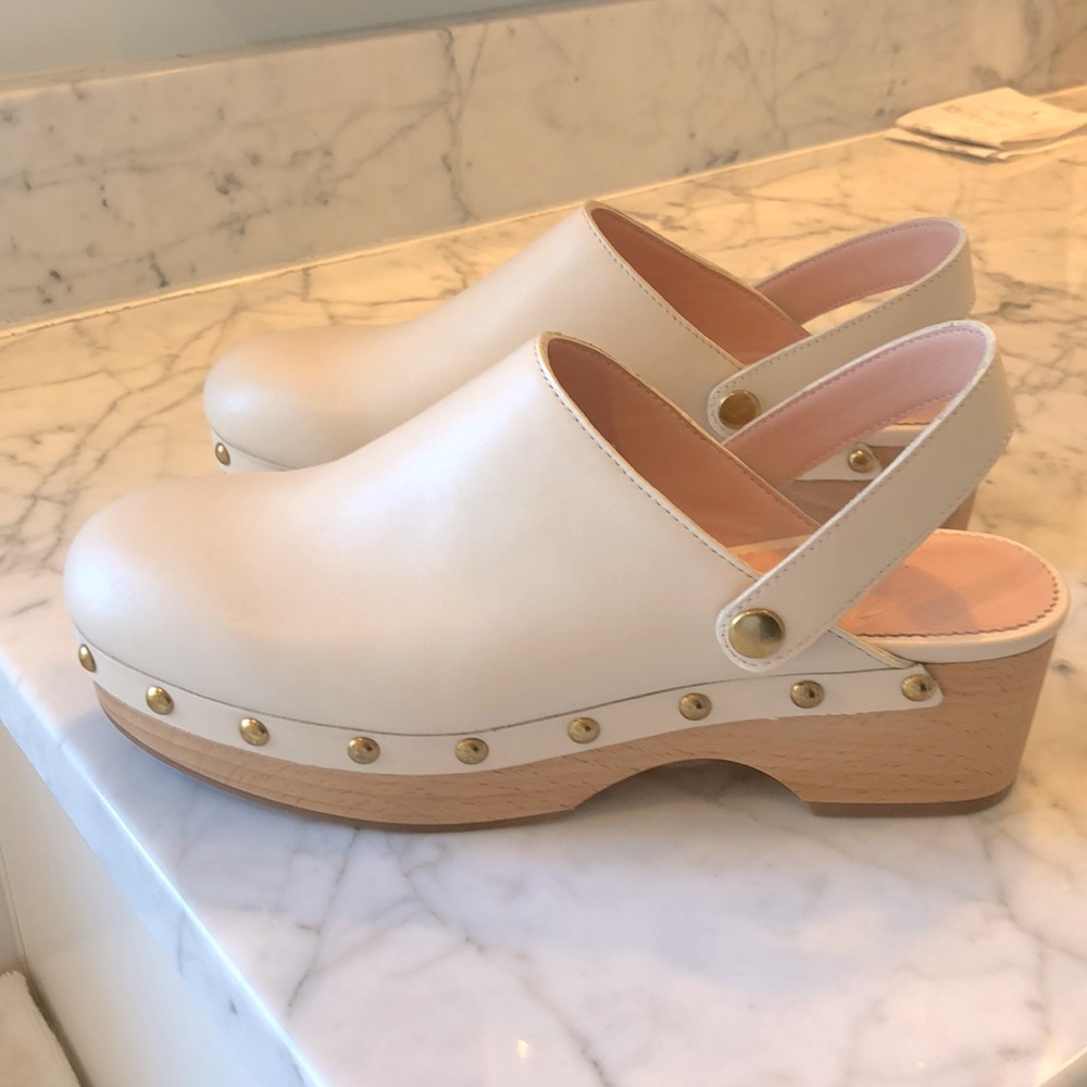 JCrew convertible leather clogs!  New!  Ivory. Size 7.5 NWOT